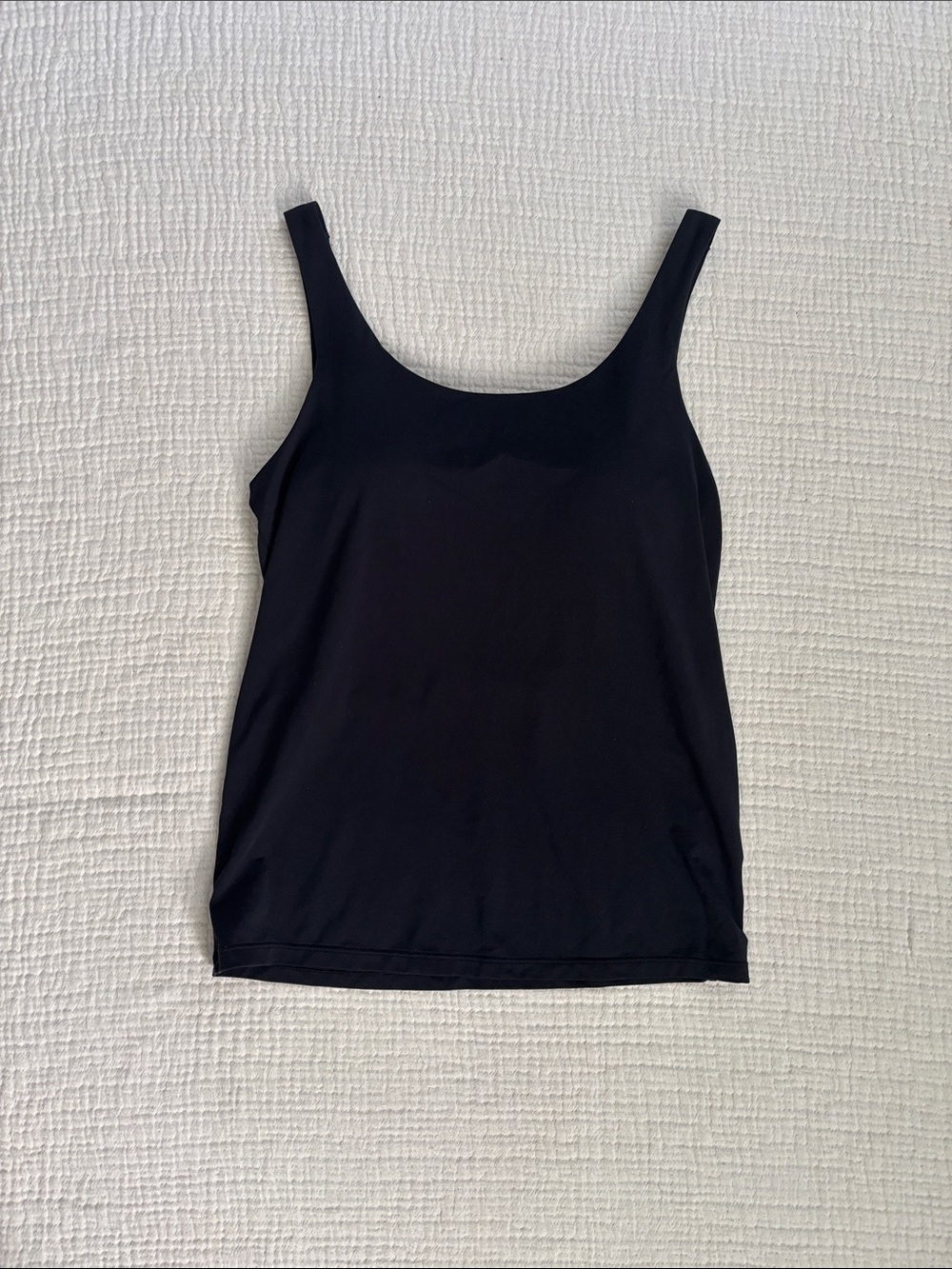 Uniqlo AIRism Black Built In Bra Tank Top